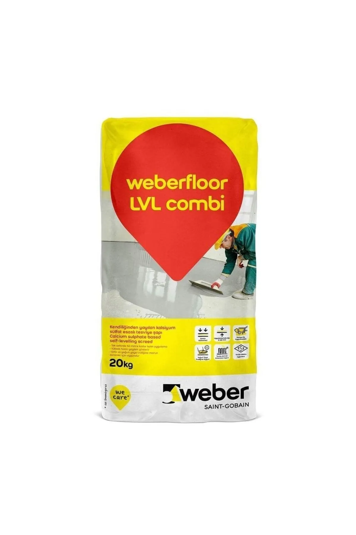Weber Floor LVL combi თვითსწორებადი იატაკი 20 კგ Weber Floor LVL combi თვითსწორებადი იატაკი 20 კგ