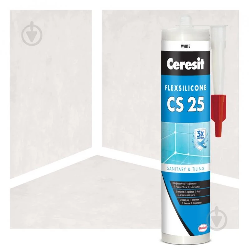CERESIT CS 25 ფუგა სილიკონი CERESIT CS 25 ფუგა სილიკონი(გრაფიტი) - Image 1