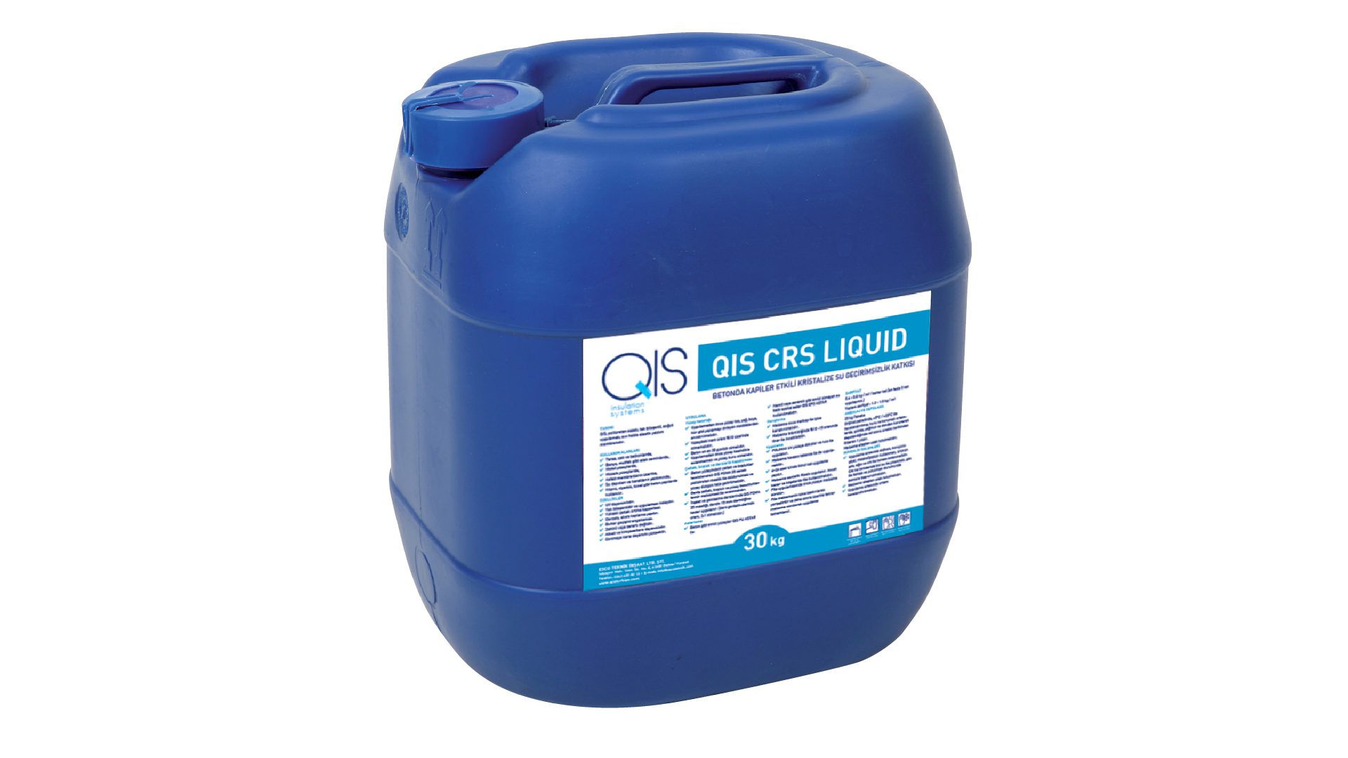 QIS CRS LIQUID კრისტალიზებული წყალგაუმტარი ბეტონის დანამატი ბეტონის პლასტიფიკატორი ჰიდროსაიზოლაციოდ CRS LIQUID 30კგ - Image 1