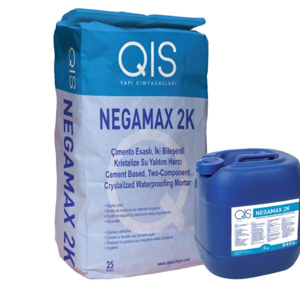 კრისტალიზებული ჰიდროიზოლაცია QIS NEGAMAX 2K 25+3კგ ორკომპონენტიანი