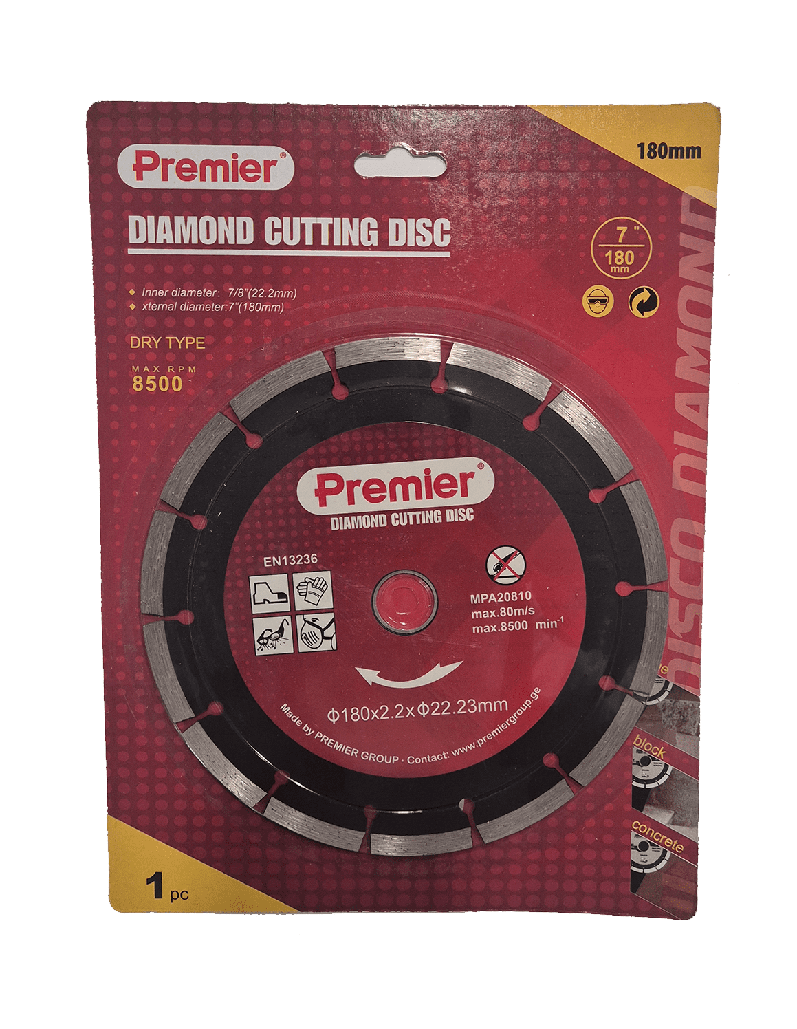 ოპპლ სეგმენტური Premier-ის საჭრელი დისკი YF905-125 - Image 1