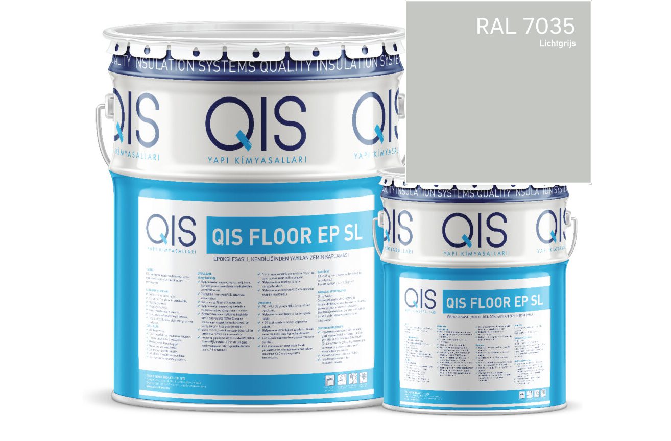 QIS FLOOR EP SL ფერადი ეპოქსიდური თვითსწორებადი იატაკი RAL 7035 QIS FLOOR EP SL ფერადი ეპოქსიდური თვითსწორებადი იატაკი RAL 7035