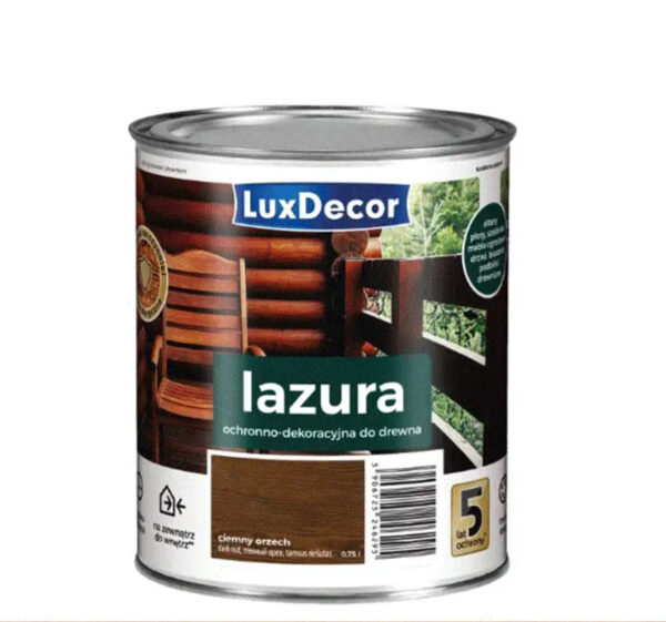 კაკალი ხის ლაზური ფერადი LuxDecor 0.75 ლ