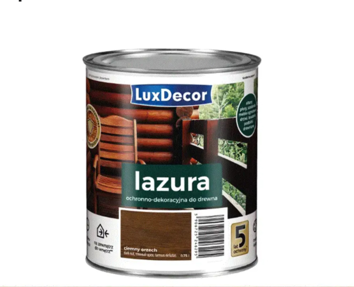 კაკალი ხის ლაზური ფერადი LuxDecor 0.75 ლ კაკალი ხის ლაზური ფერადი LuxDecor 0.75 ლ