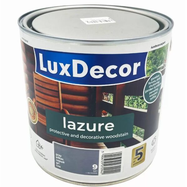 რუხი ხის ლაზური ფერადი LuxDecor 2.2 ლ