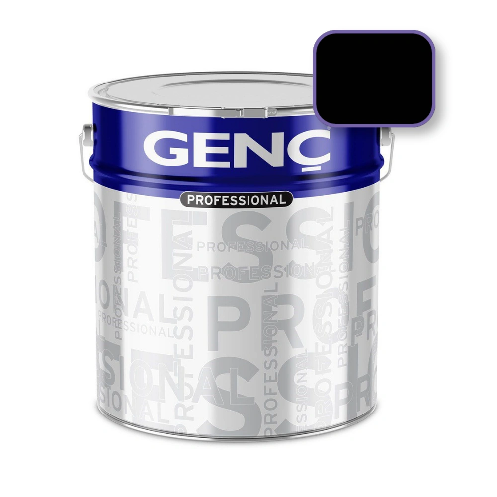 Genc-Enamel-gloss-15-9103 საღებავი ხისა და მეტალისთვის გლუვი 15 ლტ "SILVER"-9103 (შავი) - Image 1