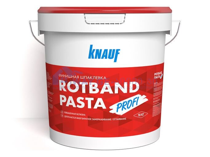 მზა თხევადი ფითხი ვინილის შემკვრელზე - Rotband Pasta Profi 18 kg მზა თხევადი ფითხი ვინილის შემკვრელზე - Rotband Pasta Profi 5 kg