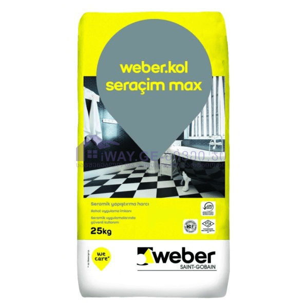 nngkrHyiVUKvN5Am წებოცემენტი WEBER Seracim 25 კგ - Image 1