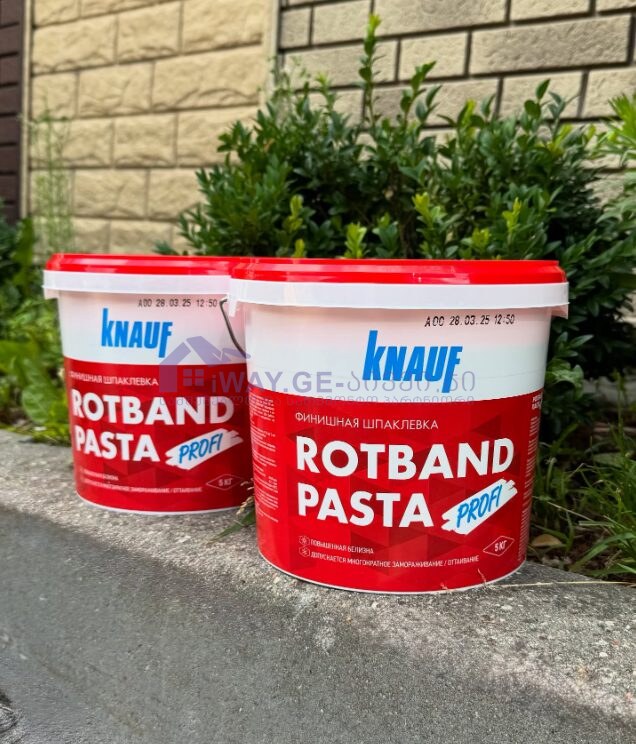მზა თხევადი ფითხი ვინილის შემკვრელზე - Rotband Pasta Profi 18 kg მზა თხევადი ფითხი ვინილის შემკვრელზე - Rotband Pasta Profi 18 kg