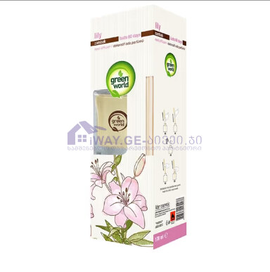 GREEN WORLD ოთახის არომატიზატორი ჩხირებით 170 მლ GREEN WORLD ოთახის არომატიზატორი ჩხირებით 170 მლ