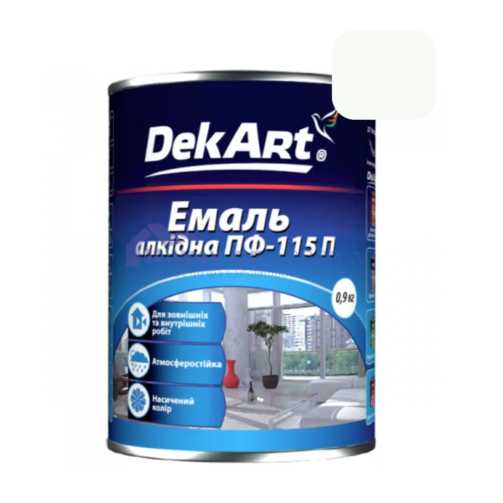 Dekart-white ემალის საღებავი ПФ-115П „DekArt“, თეთრი, 2.5 კგ. - Image 1