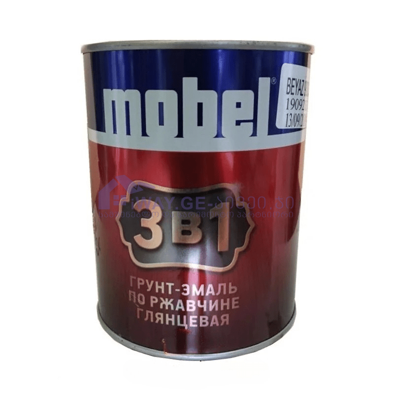 mobel1000 თეთრი ანტიკოროზიული საღებავი 17კგ MOBEL 9003 - Image 1