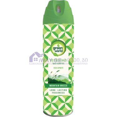 GREEN WORLD ოთახის აეროზოლი 500 მლ ბალონი GREEN WORLD ოთახის აეროზოლი 500 მლ ბალონი