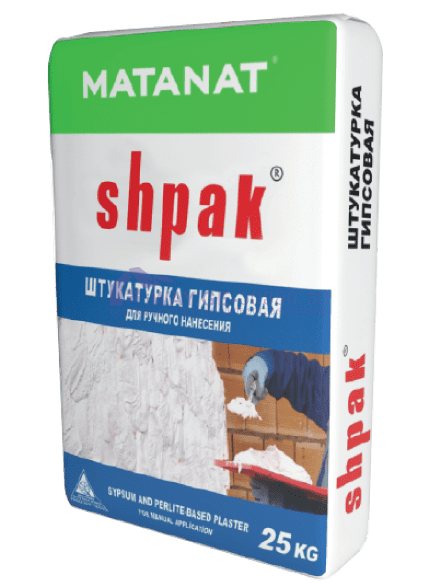 products-55 თაბაშირის ბათქაში Shpak ხელით სამუშაო 25 კგ