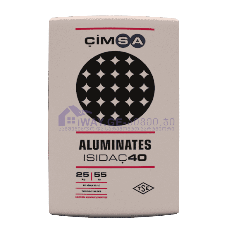 aluminates-isidac ალუმინატური ცემენტი - ÇİMSA ISIDAC 40