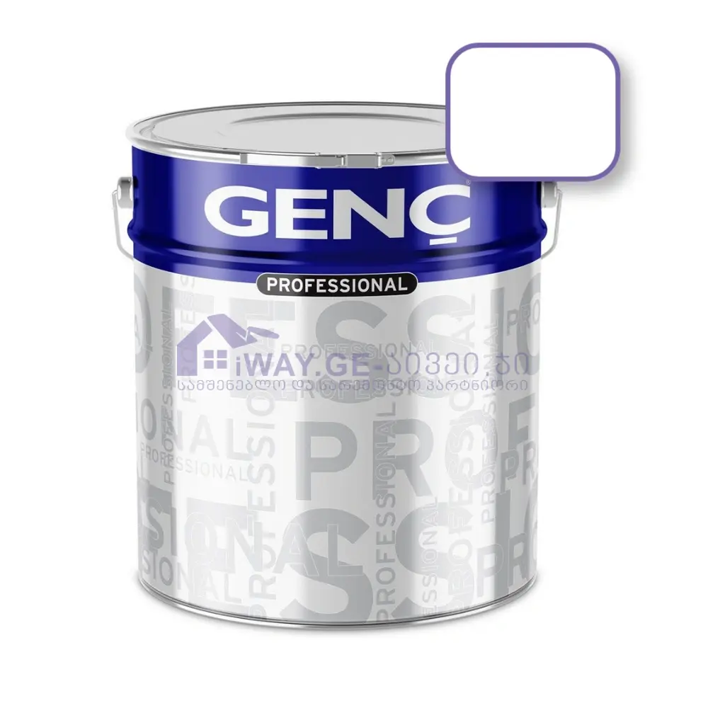 Genc-Enamel-gloss-15-1000 საღებავი ხისა და მეტალისთვის 15 ლტ "SILVER"-1000 (თეთრი) - Image 1