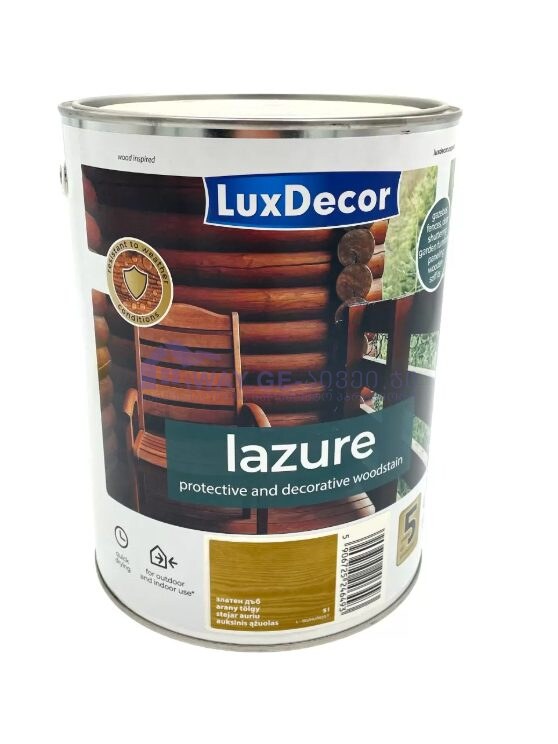ოქრო სმუხა ხის ლაზური ფერადი LuxDecor 2.2ლ ოქრო სმუხა ხის ლაზური ფერადი LuxDecor 2.2ლ
