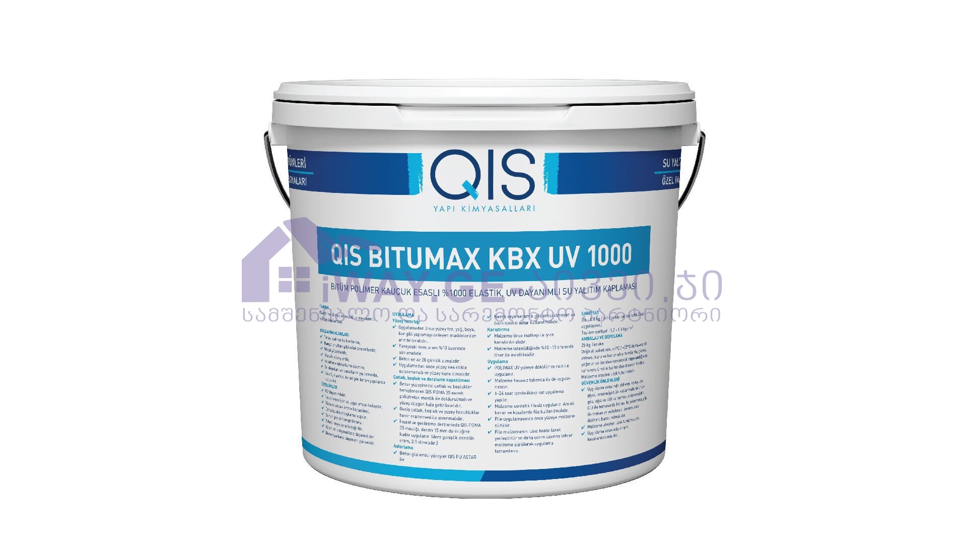 bitumax-kbx-01 ბიტუმის ჰიდროსაიზოლაციო QIS BITUMAX UV 5 კგ